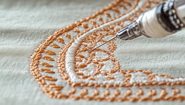 Ręcznie haftowany detal